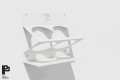 POKA Premium Equipment WOS_W - Holder for 2 bottles 1L - Glossy white 6